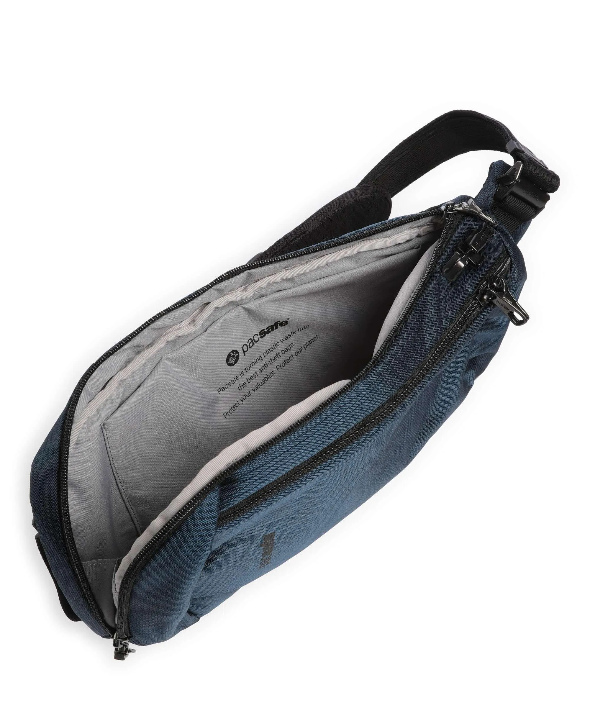  Pacsafe Vibe 325 Borsa sling econyl nylon blu  