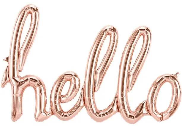 Palloncino Hello oro rosa 79 x 51 cm