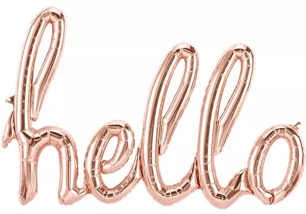 Palloncino Hello oro rosa 79 x 51 cm