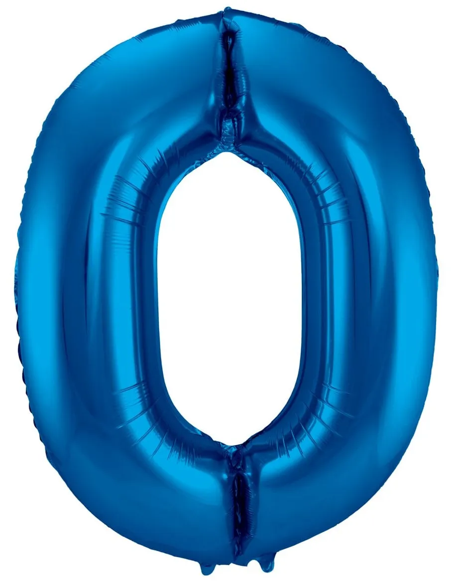 Palloncino numero 0 blu 86 cm