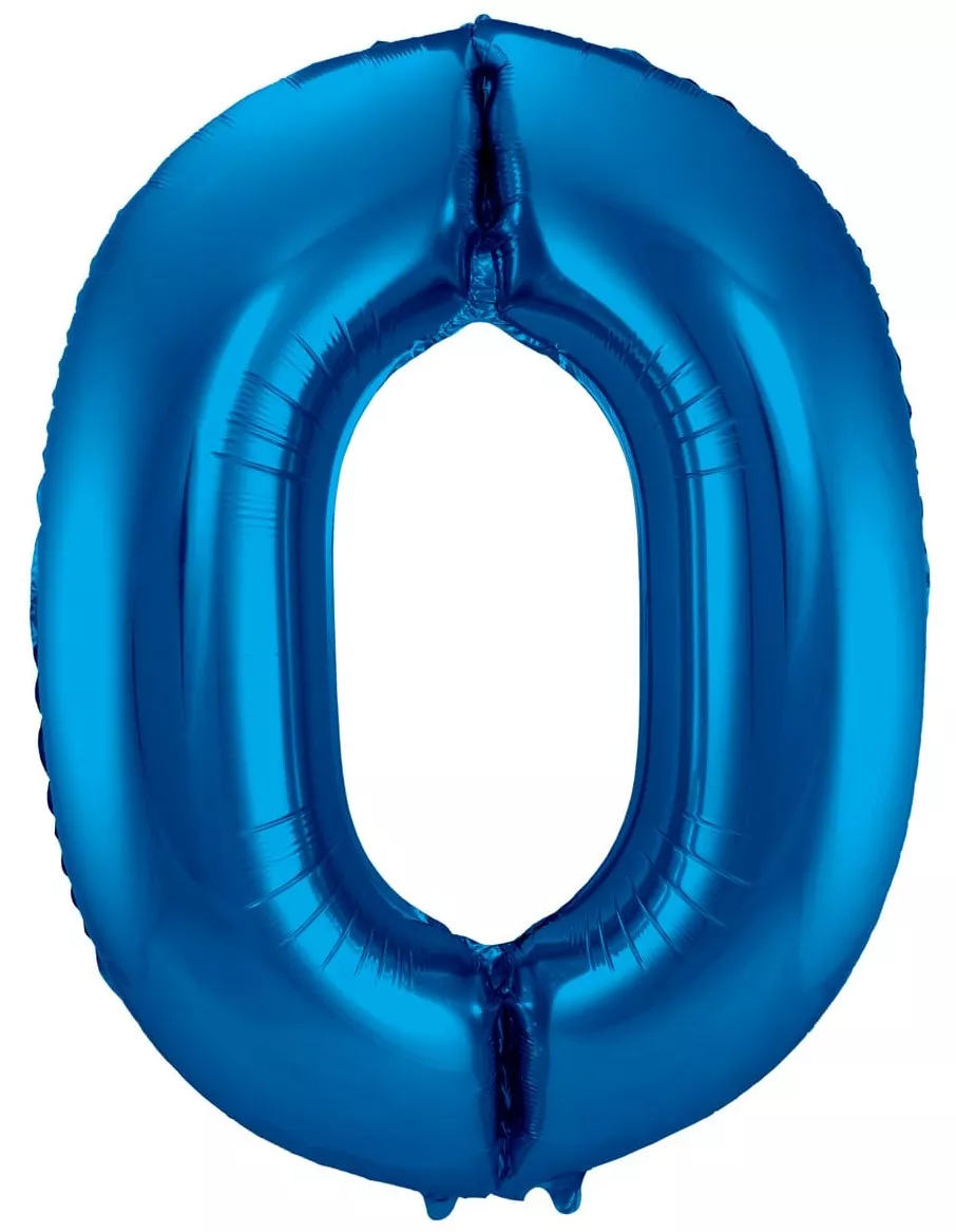Palloncino numero 0 blu 86 cm