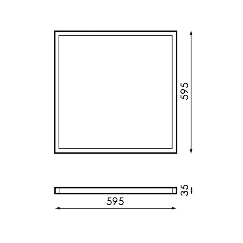 Pannello Led 48W 60x60cm no Flicker Cornice bianca quadrata Bianco neutro 4500K M LEDME