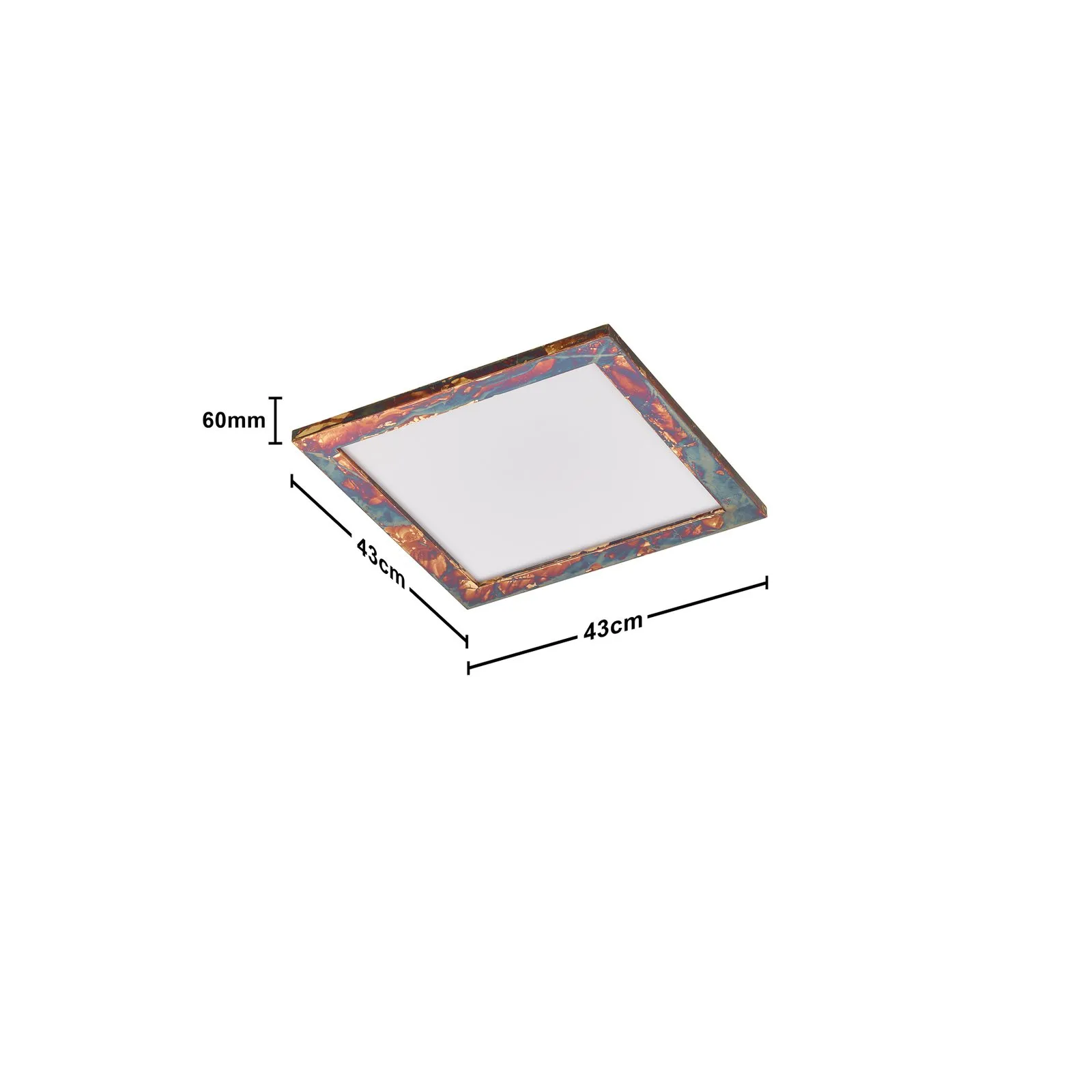 Pannello LED Quitani Aurinor, colore oro, 45 cm