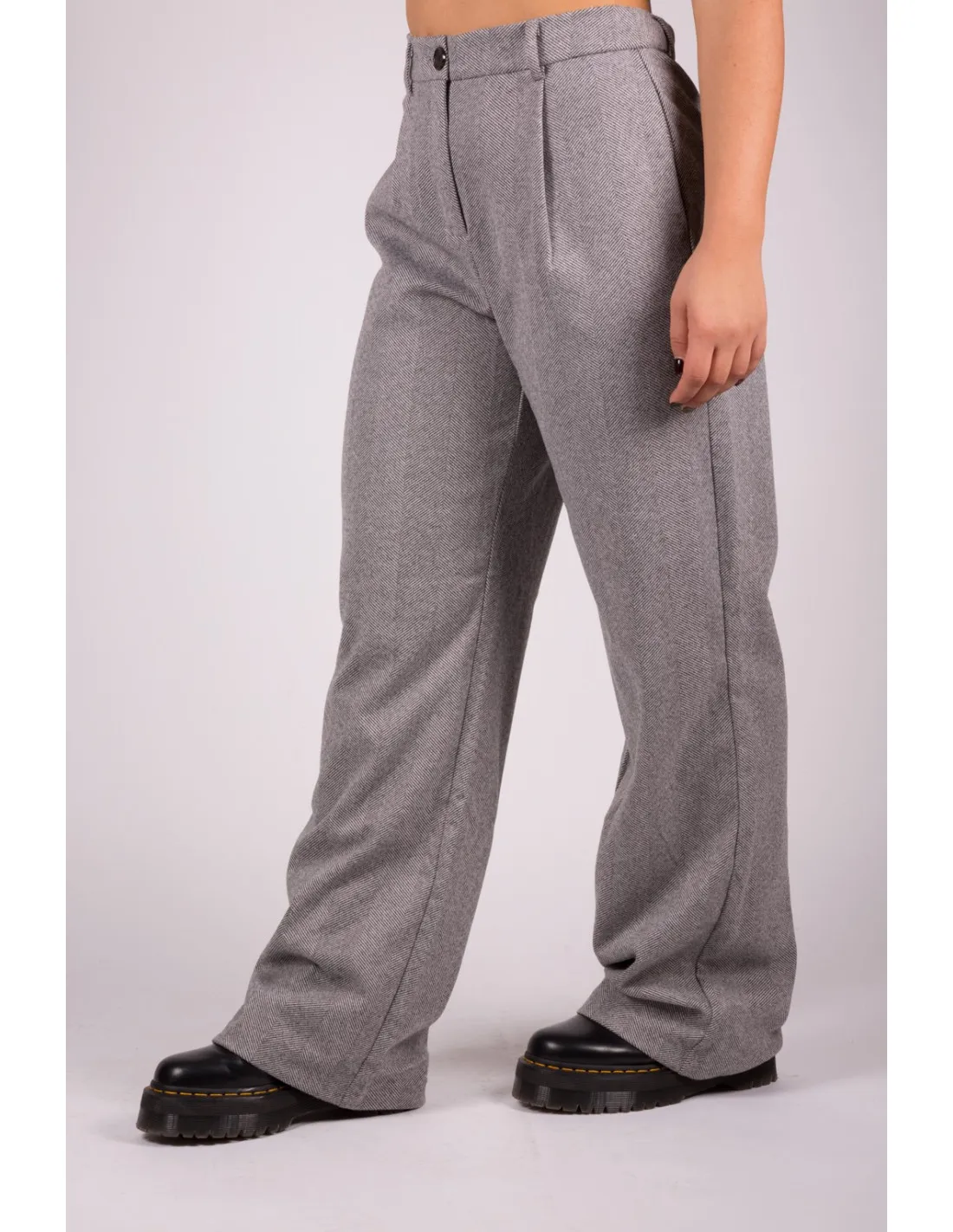 Pantalon gris clair femme Vmalba Vero Moda