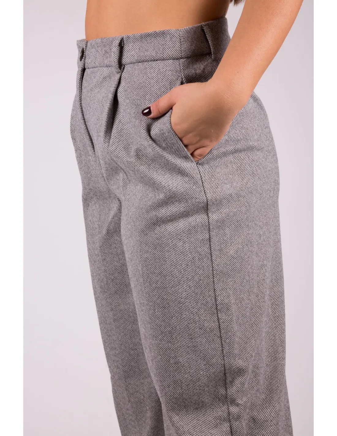 Pantalon gris clair femme Vmalba Vero Moda