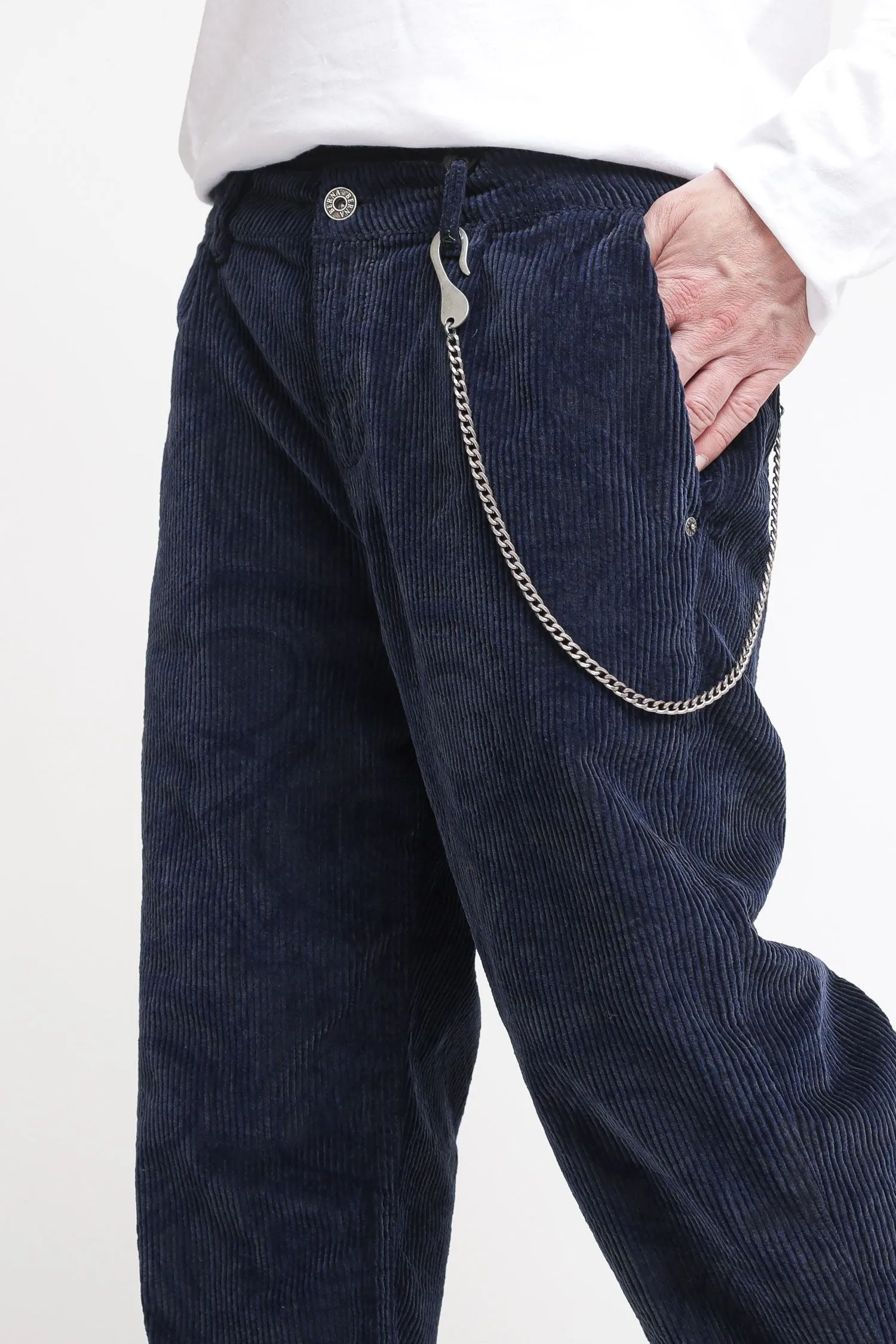 Pantalone Chino Velluto Stampato - BLu