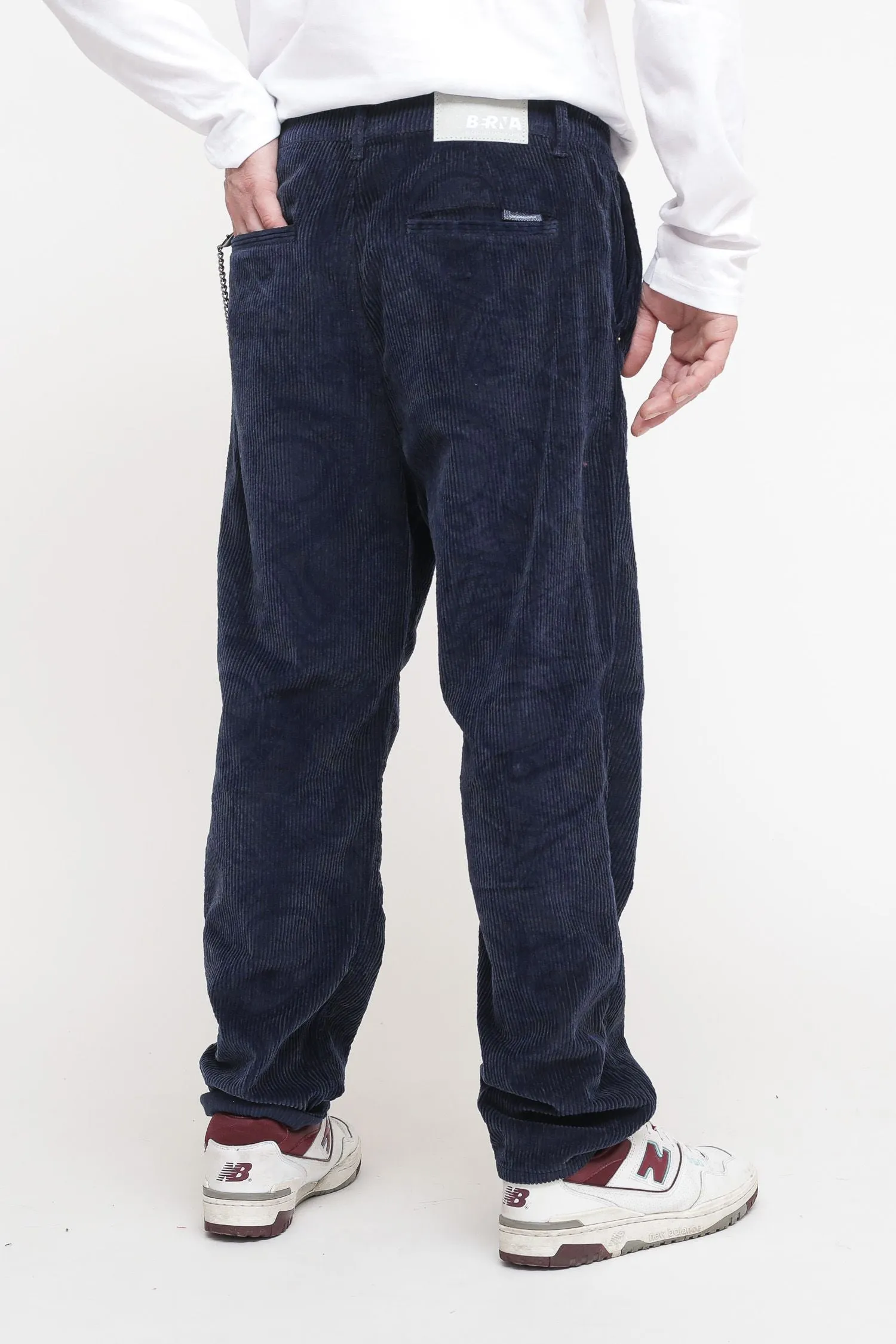 Pantalone Chino Velluto Stampato - BLu