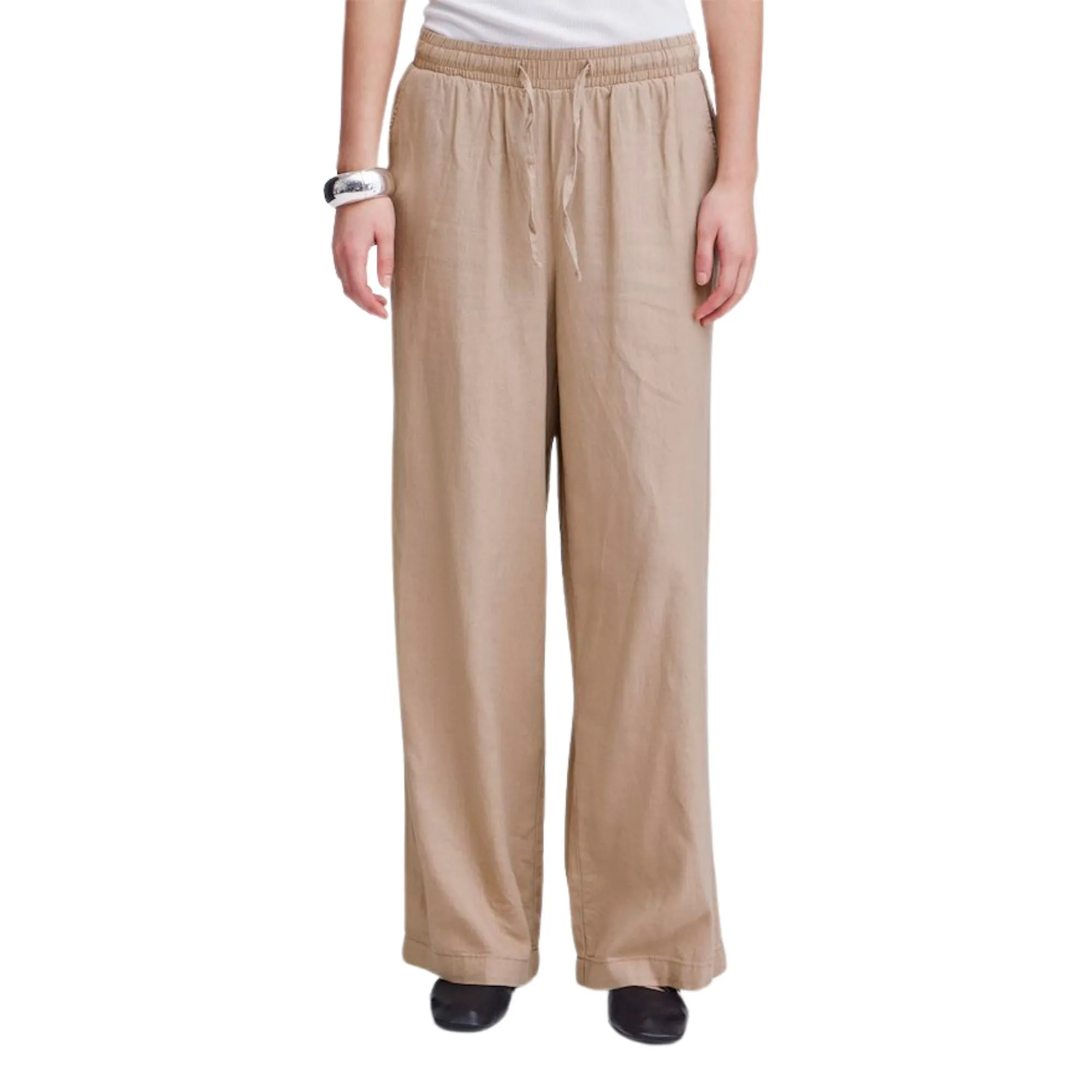 Pantalone Donna beige in lino