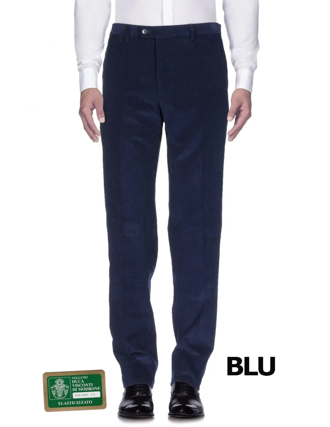Pantalone in cotone Velluto a coste Blu Bong Bergamo