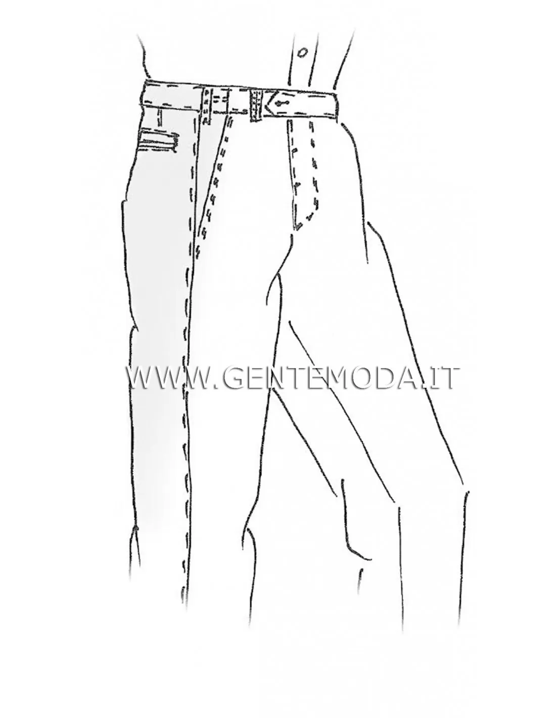 Pantalone in cotone Velluto a coste Blu Bong Bergamo
