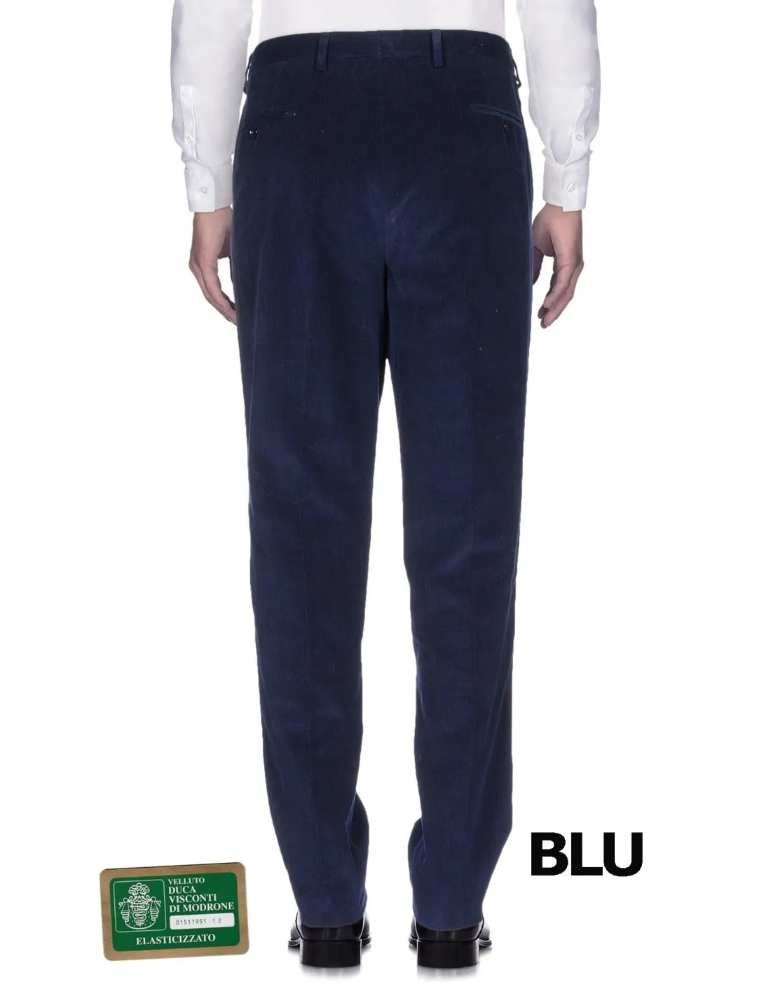 Pantalone in cotone Velluto a coste Blu Bong Bergamo