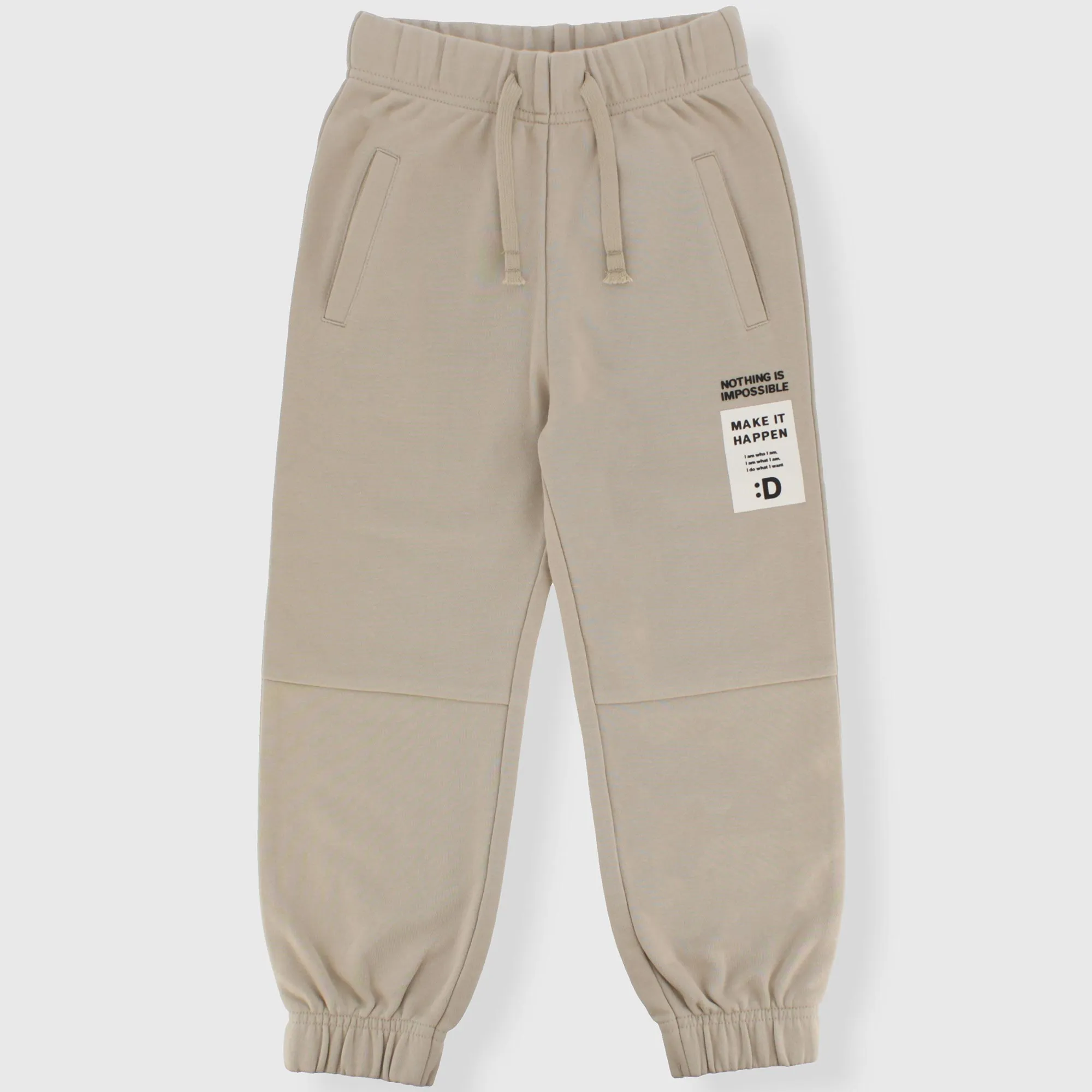 Pantalone in felpa da bambino, BEIGE            