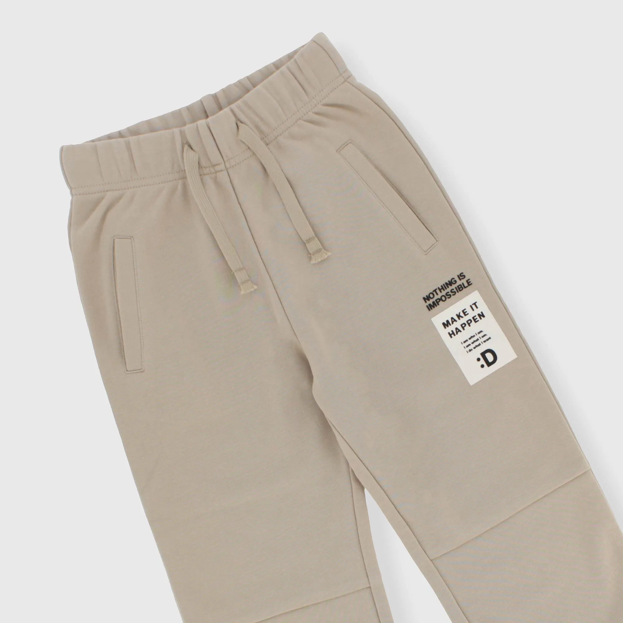 Pantalone in felpa da bambino, BEIGE            