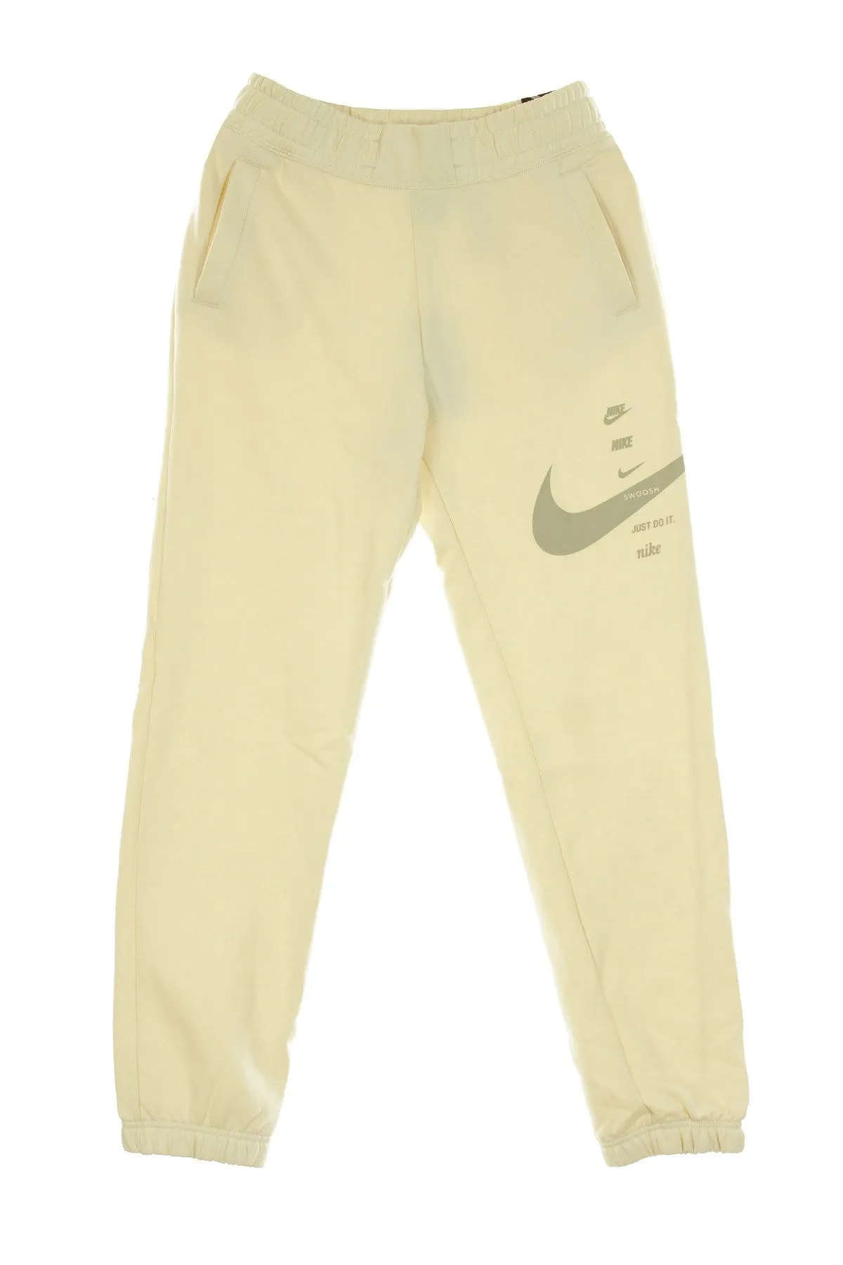 Pantalone Tuta Felpato Donna Sportswear Swoosh Fossil/stone