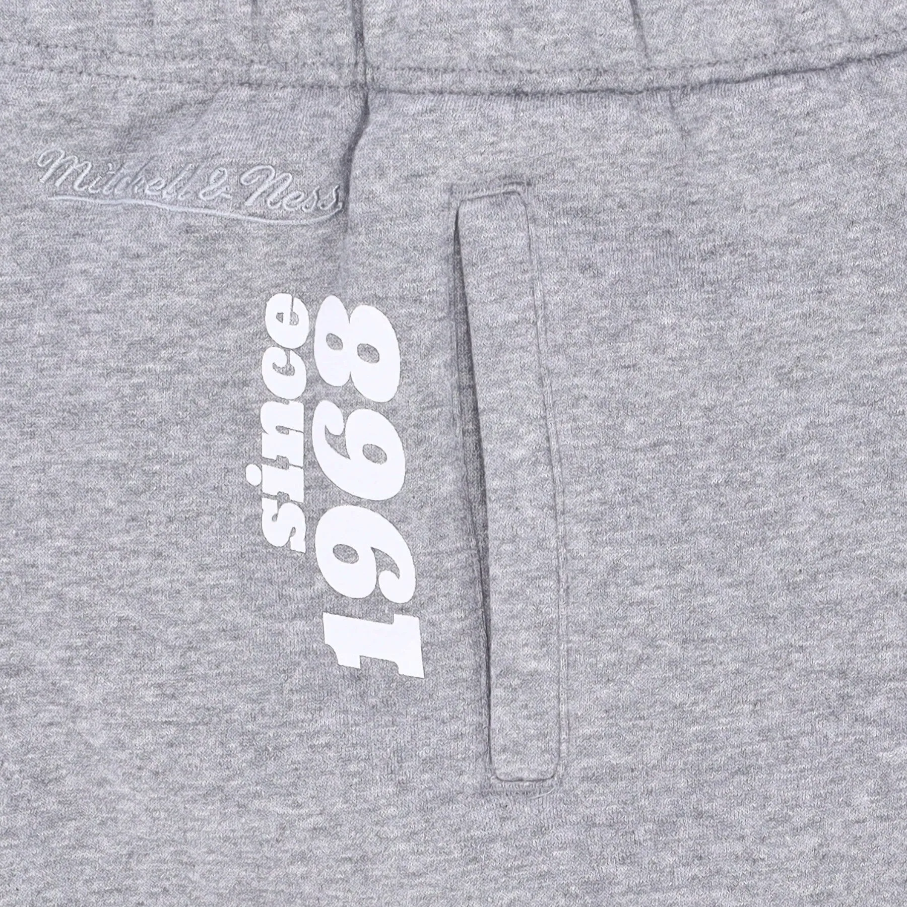 Pantalone Tuta Felpato Uomo Nba Team Origins Fleece Pant Hardwood Classics Atlhaw Grey Heather