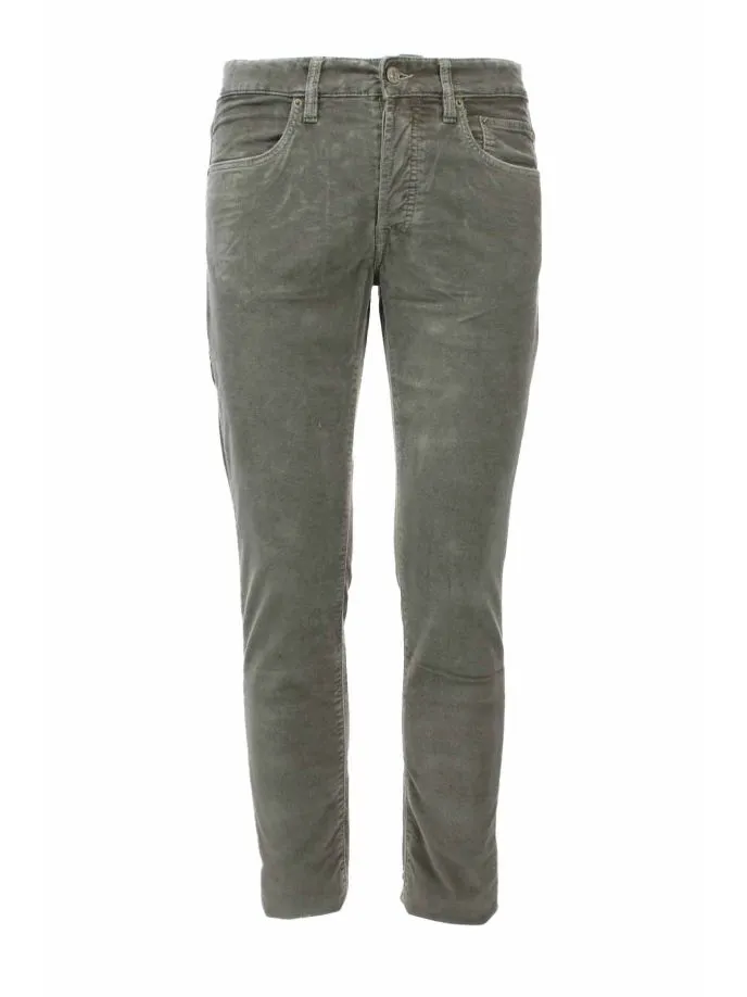Pantalone velluto diagonale stretch