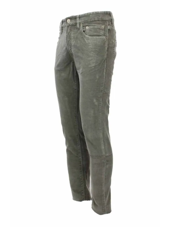 Pantalone velluto diagonale stretch