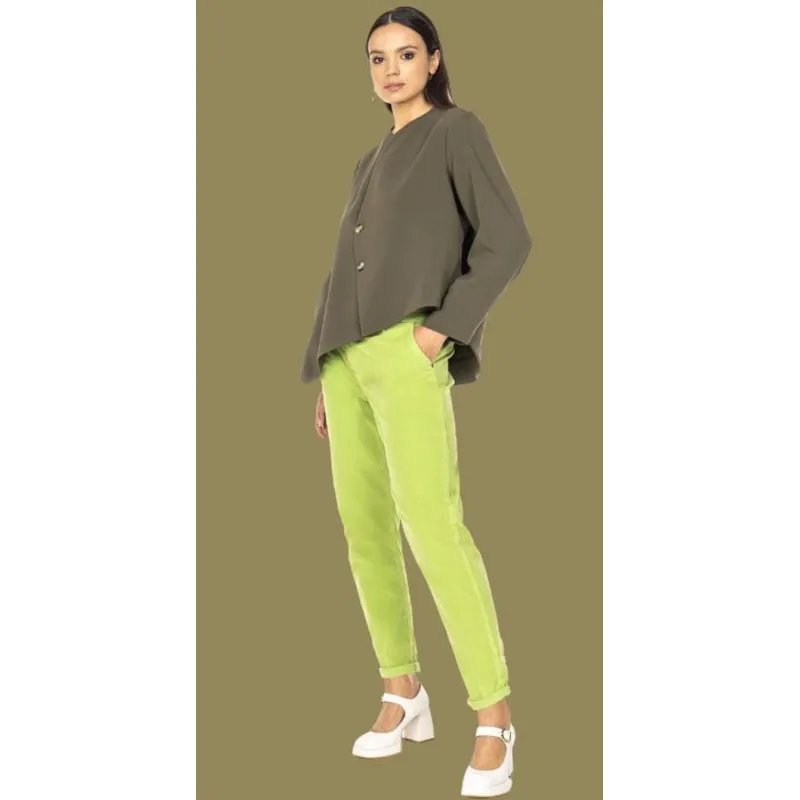 PANTALONE VELLUTO MELA