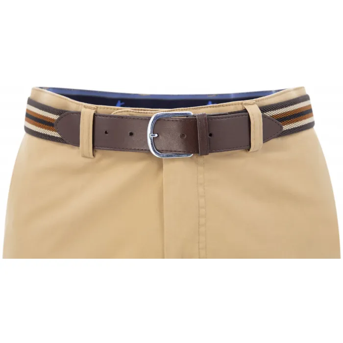 Pantaloni chino Henk ter Horst in cotone elasticizzato Camel