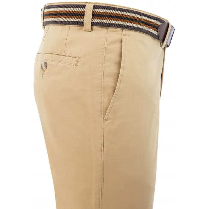 Pantaloni chino Henk ter Horst in cotone elasticizzato Camel