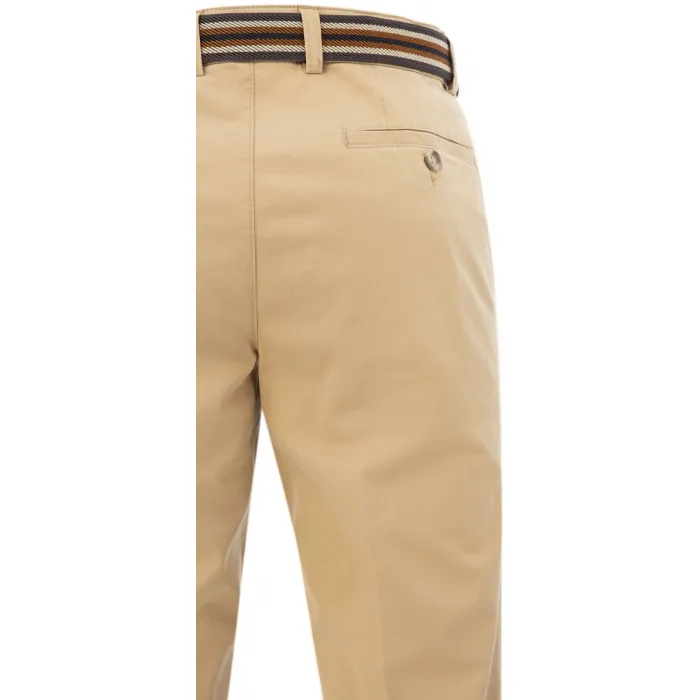 Pantaloni chino Henk ter Horst in cotone elasticizzato Camel