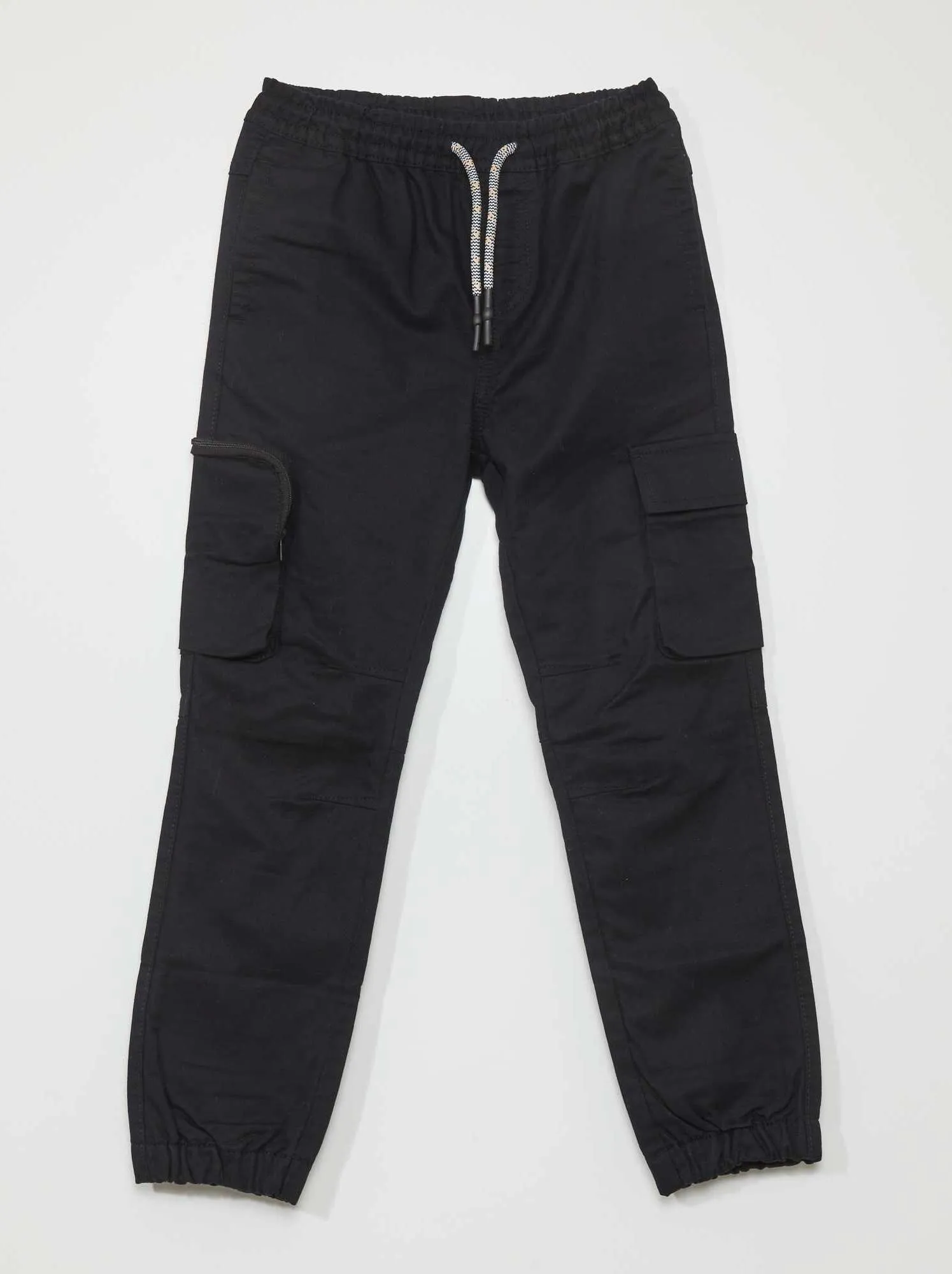 Pantaloni con tasche laterali - nero