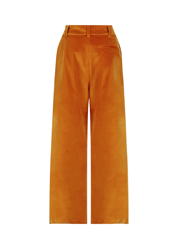 Pantaloni di velluto plissettati modello Luxara    