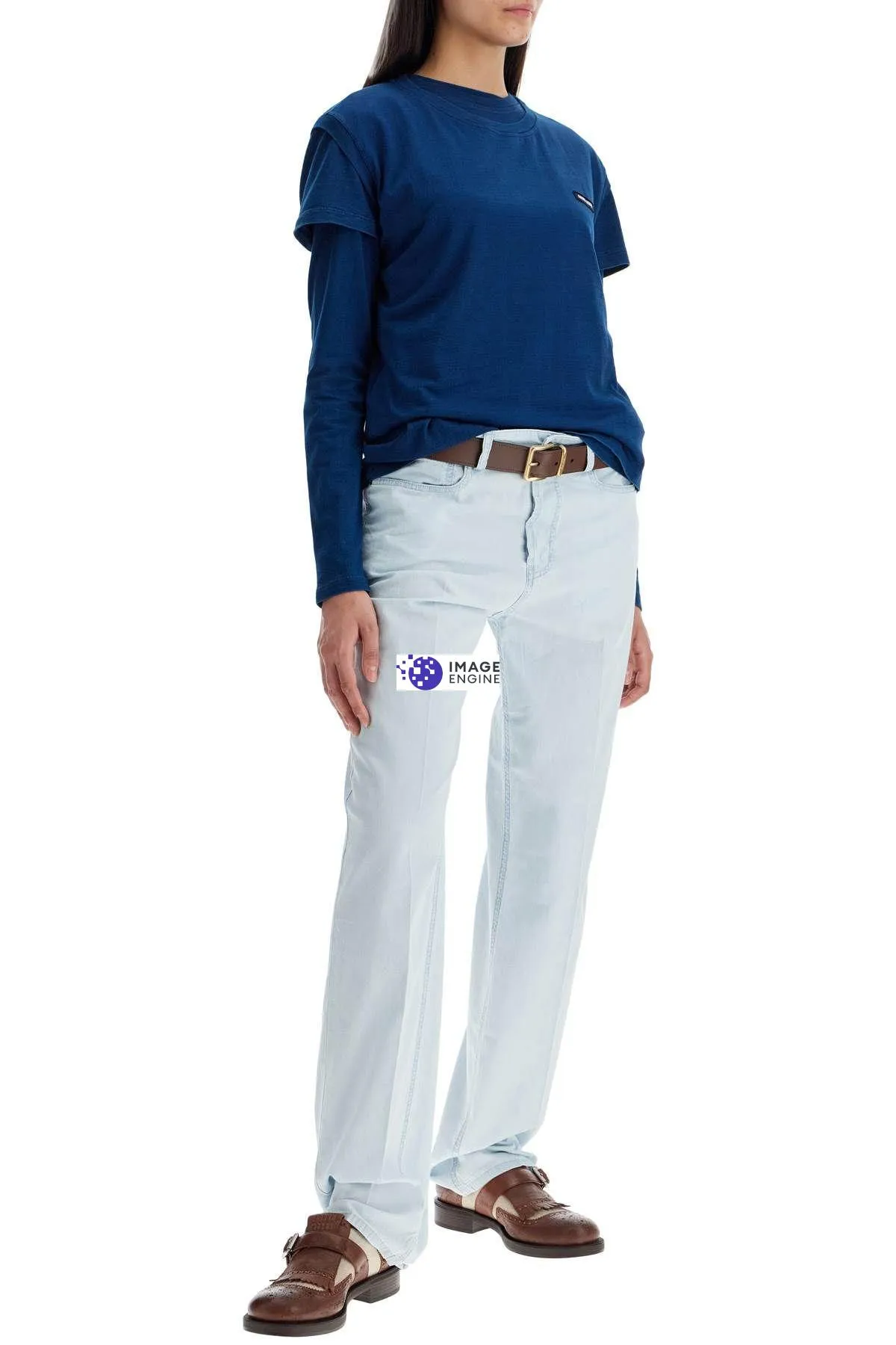 Pantaloni in chambray