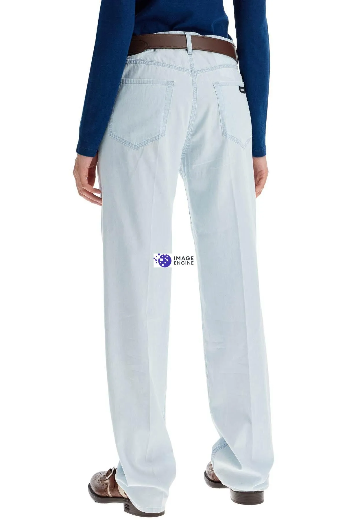 Pantaloni in chambray