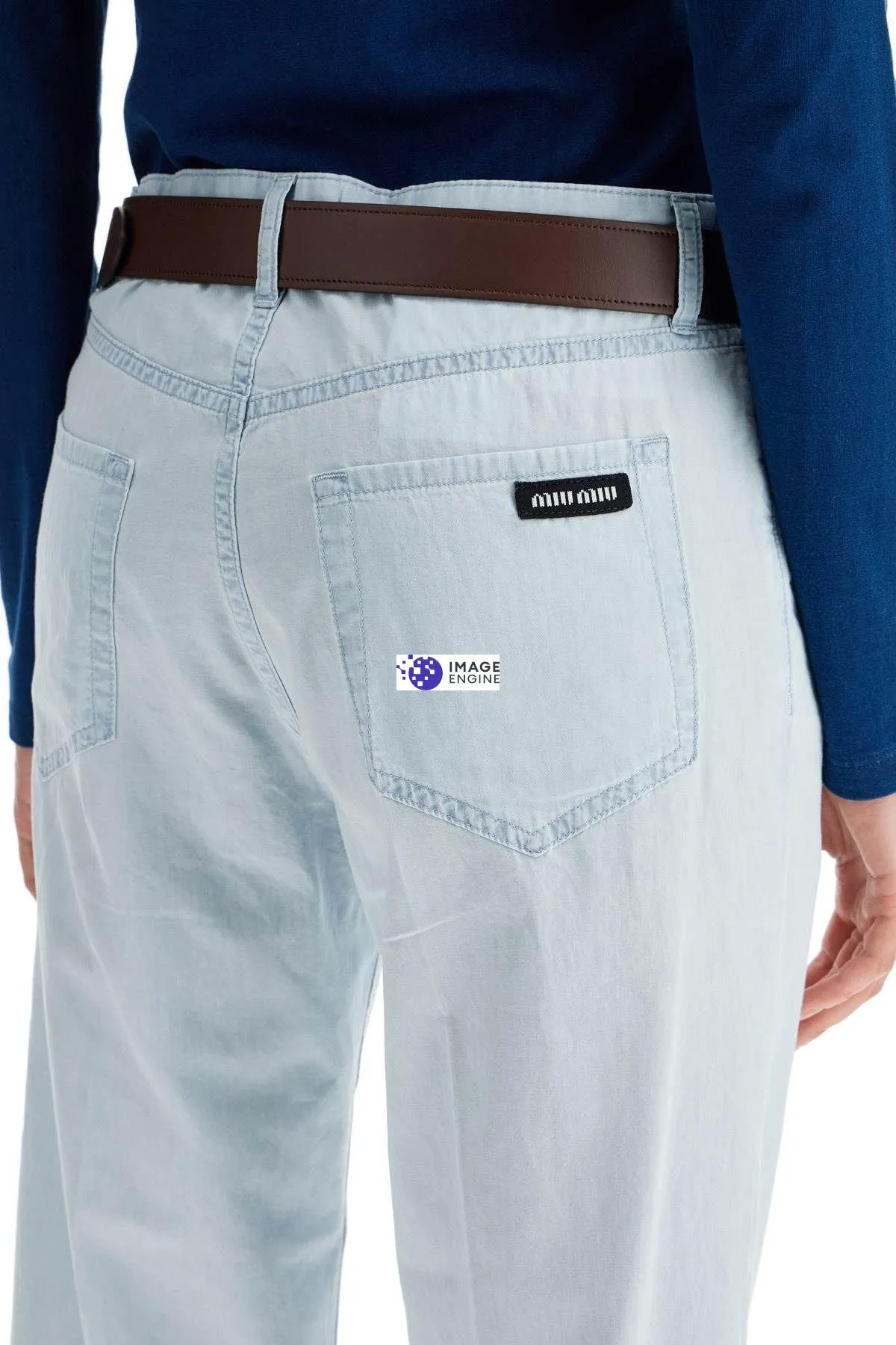 Pantaloni in chambray