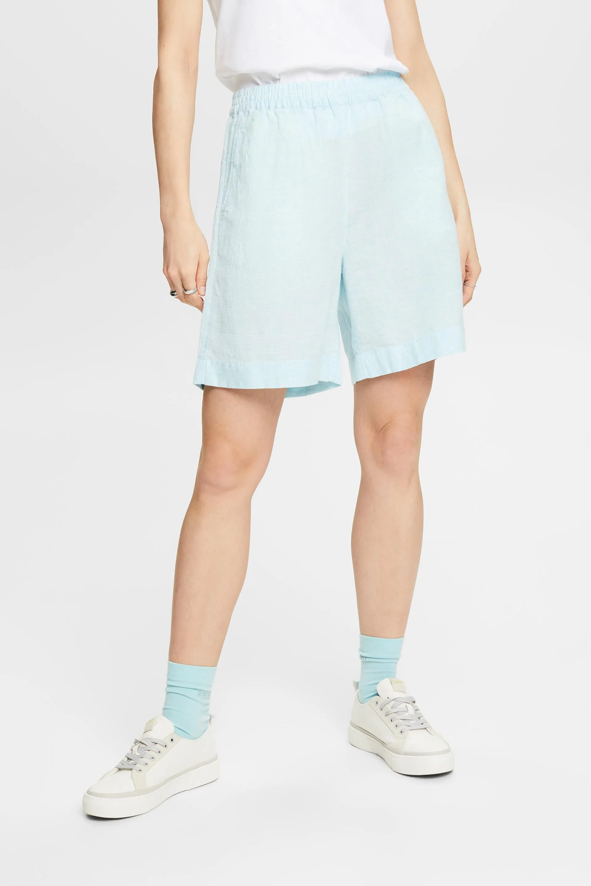 Pantaloni in cotone e lino da infilare