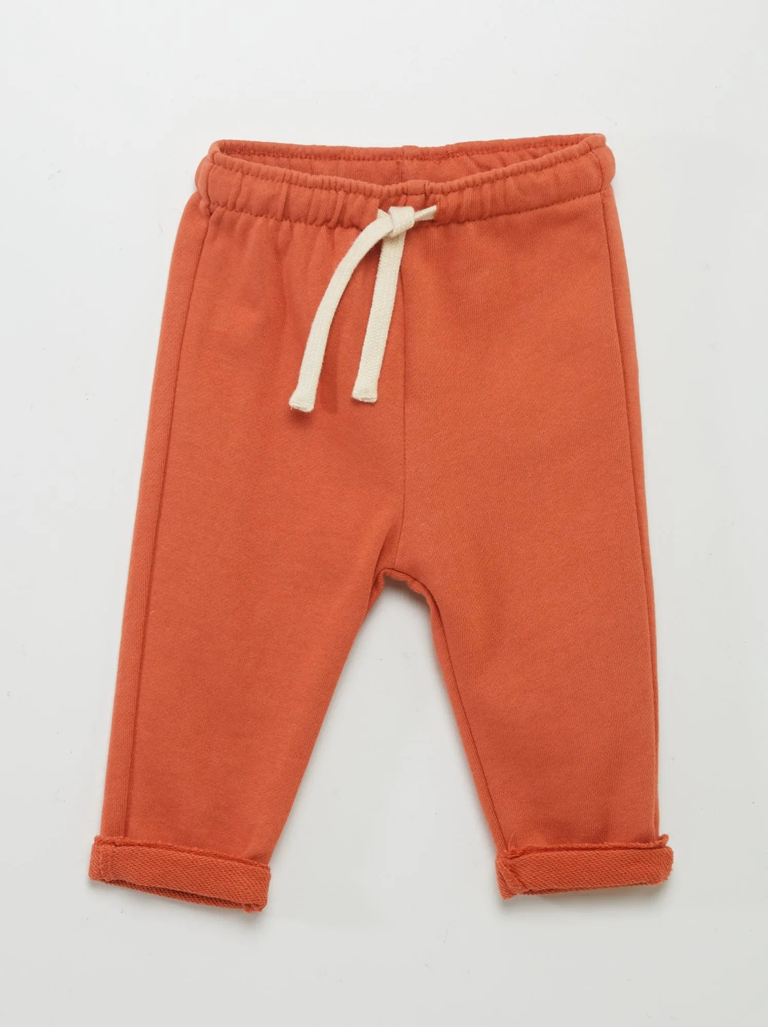 Pantaloni joggers in french terry - ARANCIONE