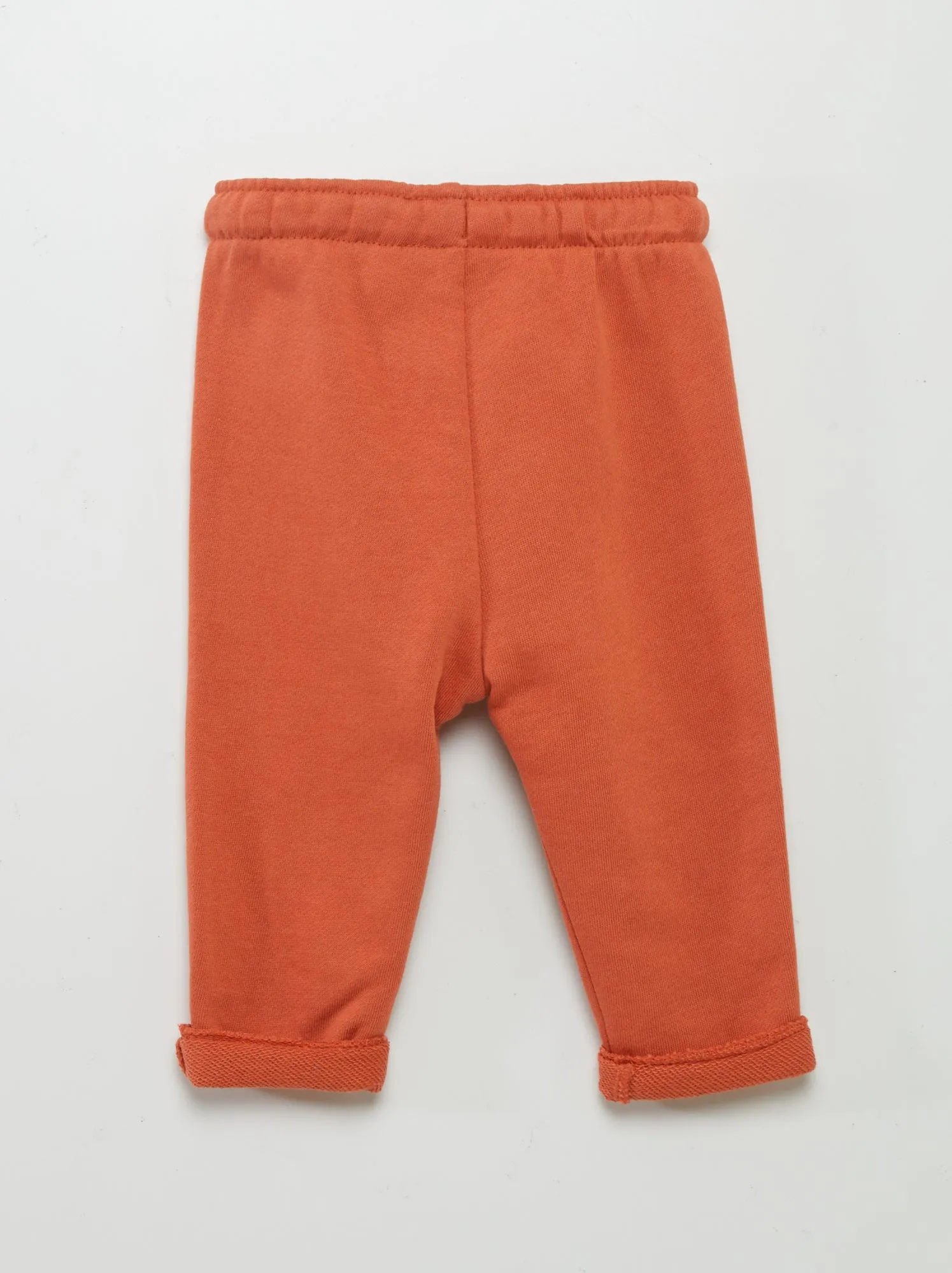 Pantaloni joggers in french terry - ARANCIONE