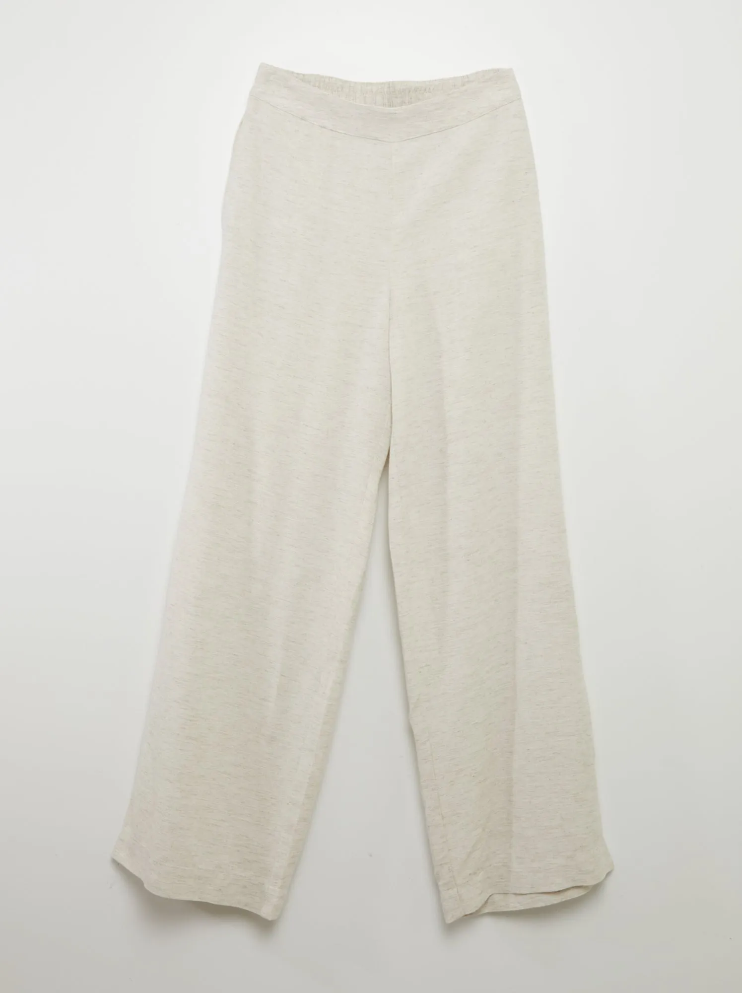 Pantaloni larghi in misto lino 'JDY' - BEIGE