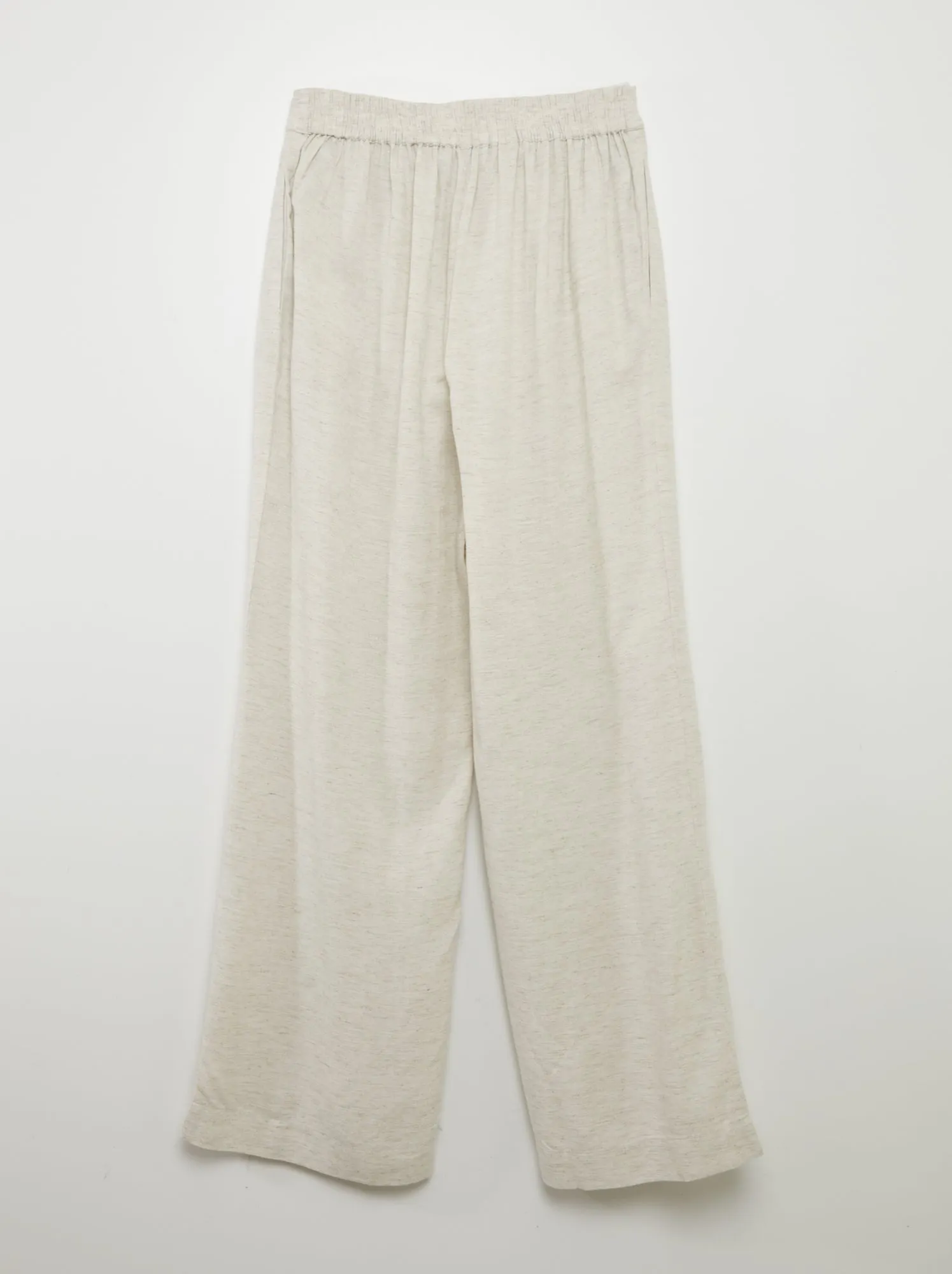 Pantaloni larghi in misto lino 'JDY' - BEIGE