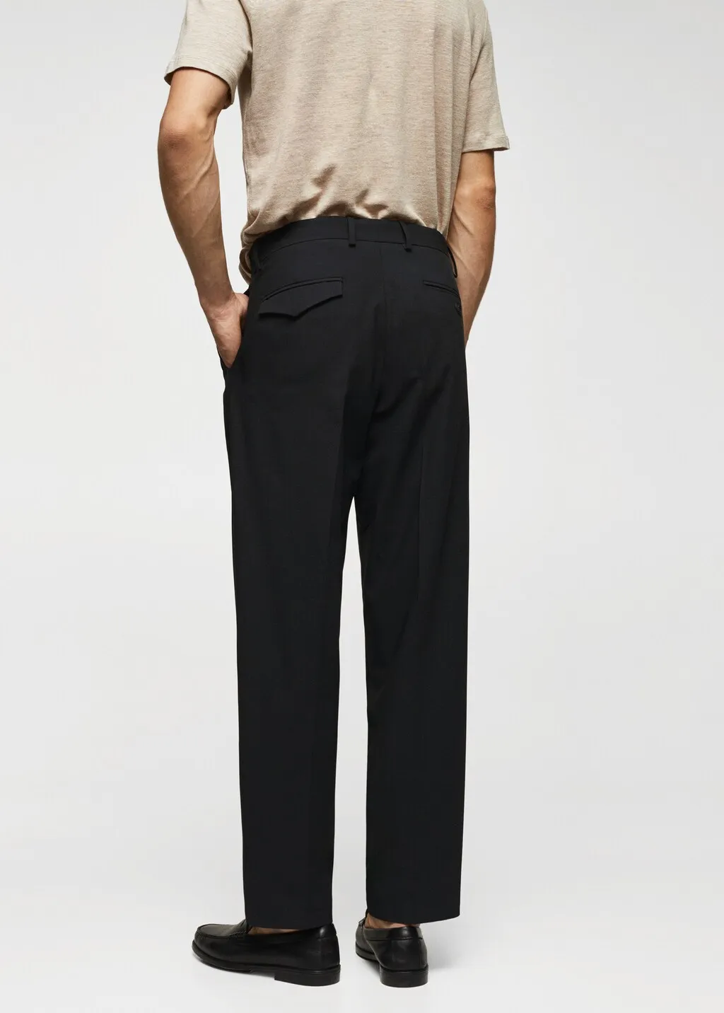 Pantaloni regular fit cotone pinces