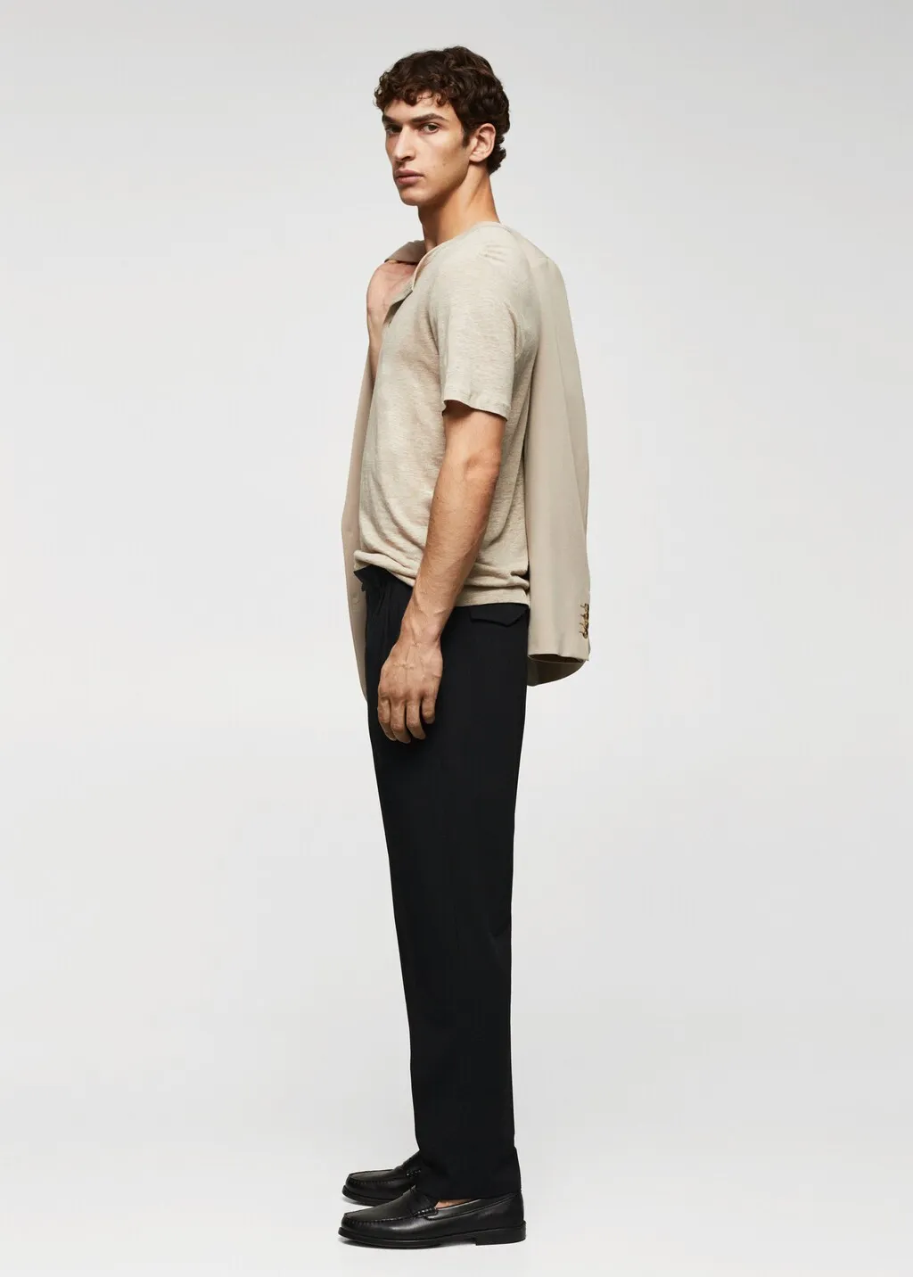 Pantaloni regular fit cotone pinces