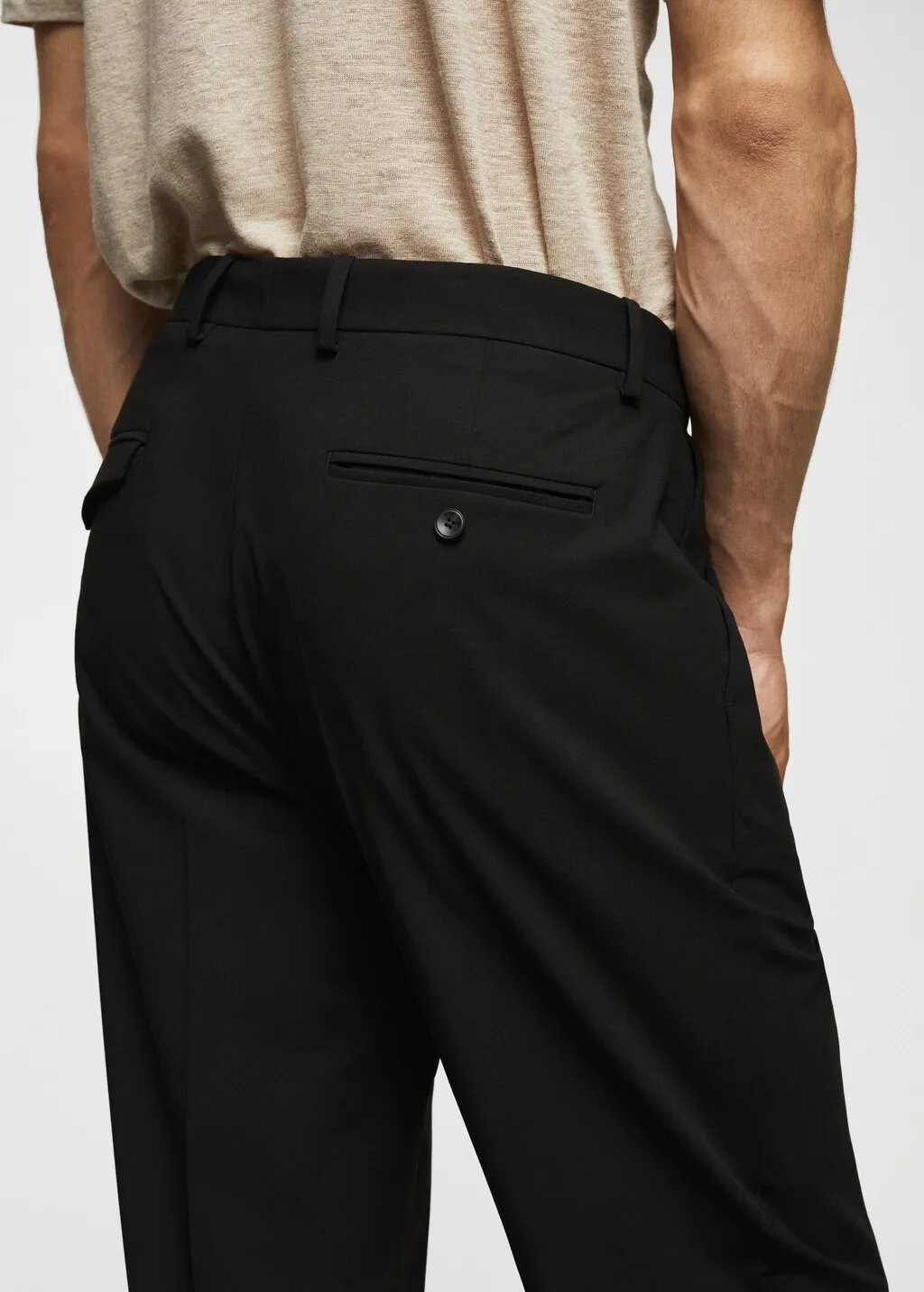 Pantaloni regular fit cotone pinces