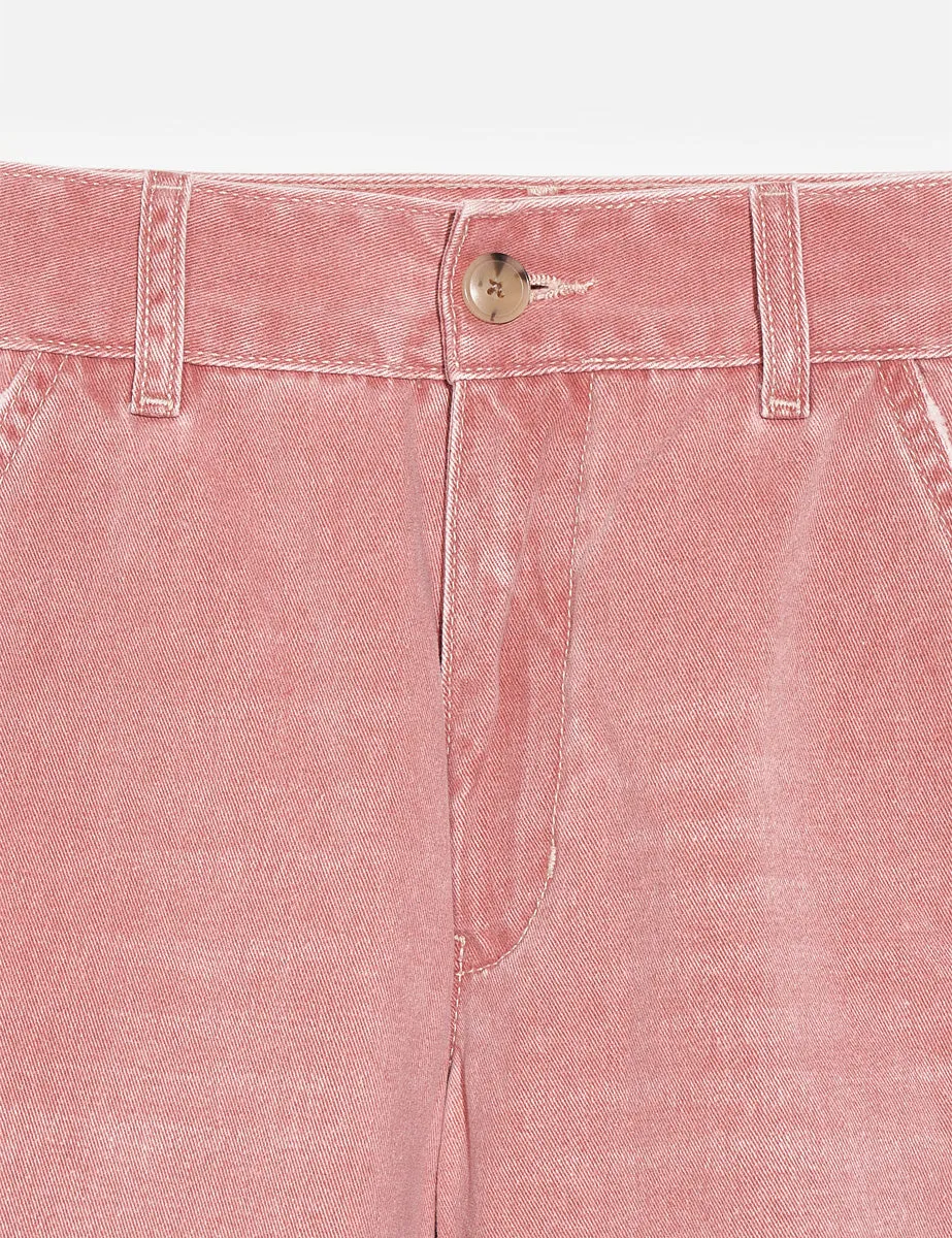 pantapalazzo kristin bull denim rosa