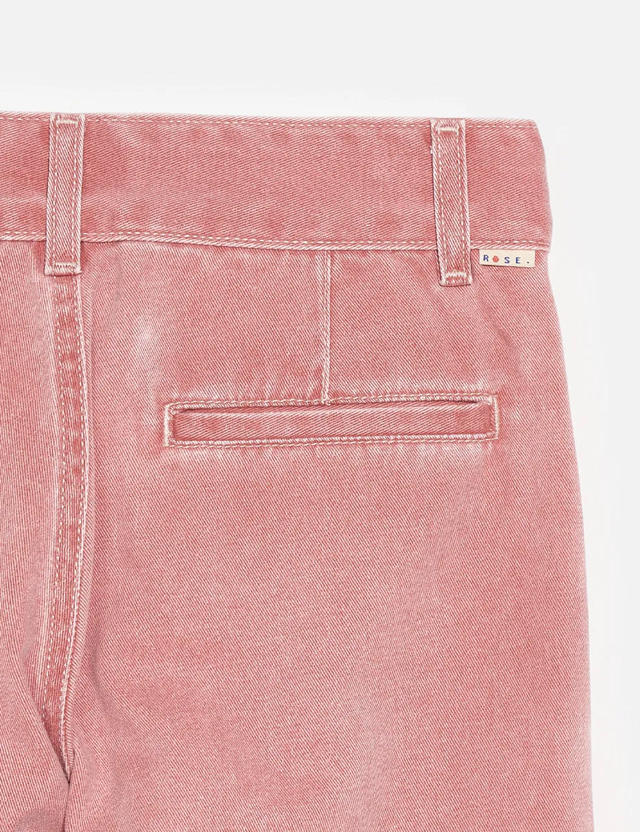 pantapalazzo kristin bull denim rosa