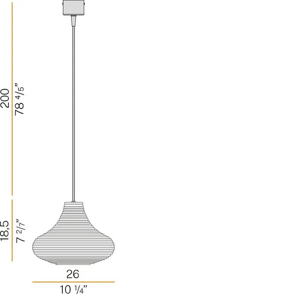 Panzeri luce Emma - Lampada a sospensione base ottone nero/diffusore vetro soffiato ambra