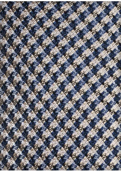 Papillon da uomo con motivo a struttura beige blu notte