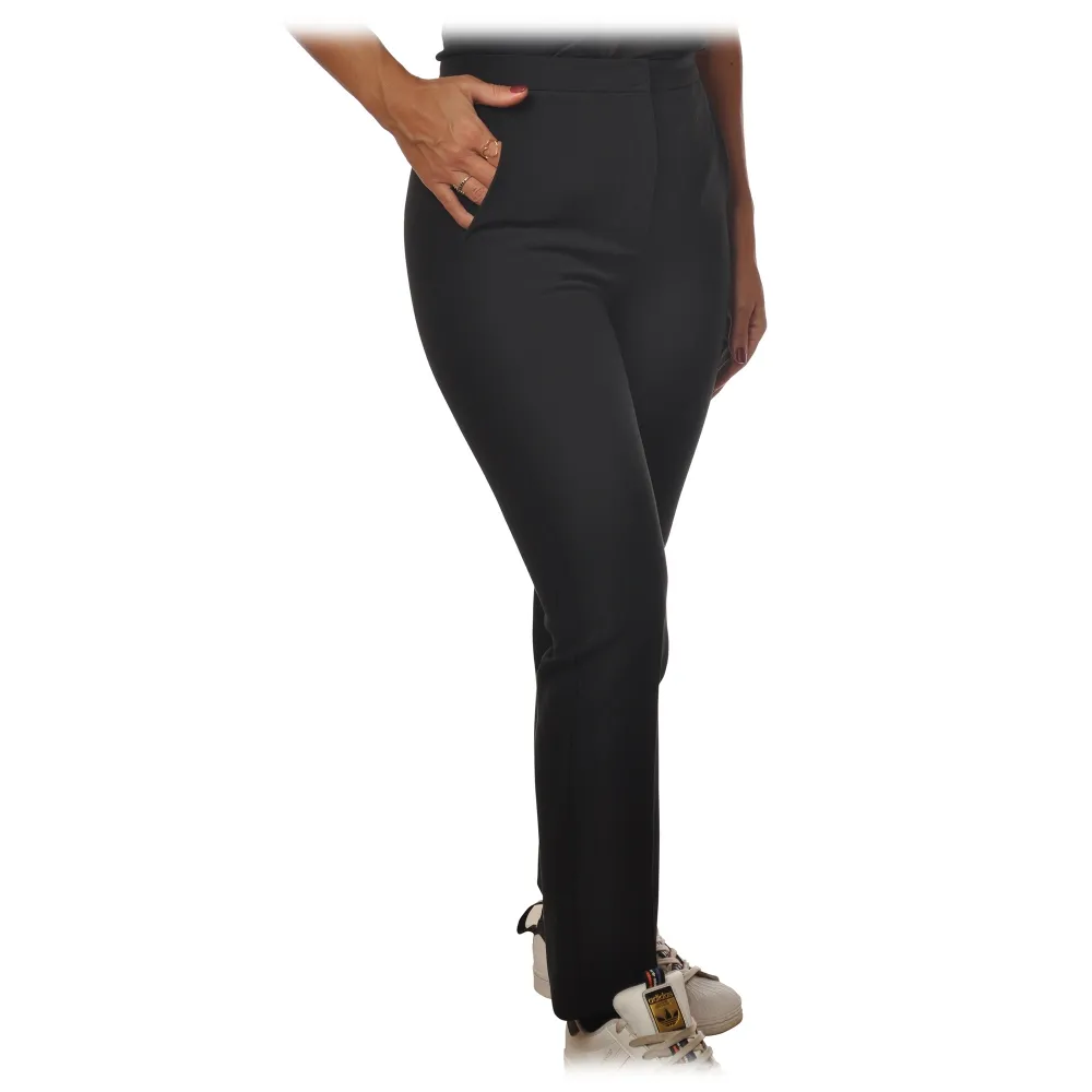 Patrizia Pepe - Pantalone Dritto con Tasca Chinos - Nero - Pantalone - Made in Italy - Luxury Exclusive Collection