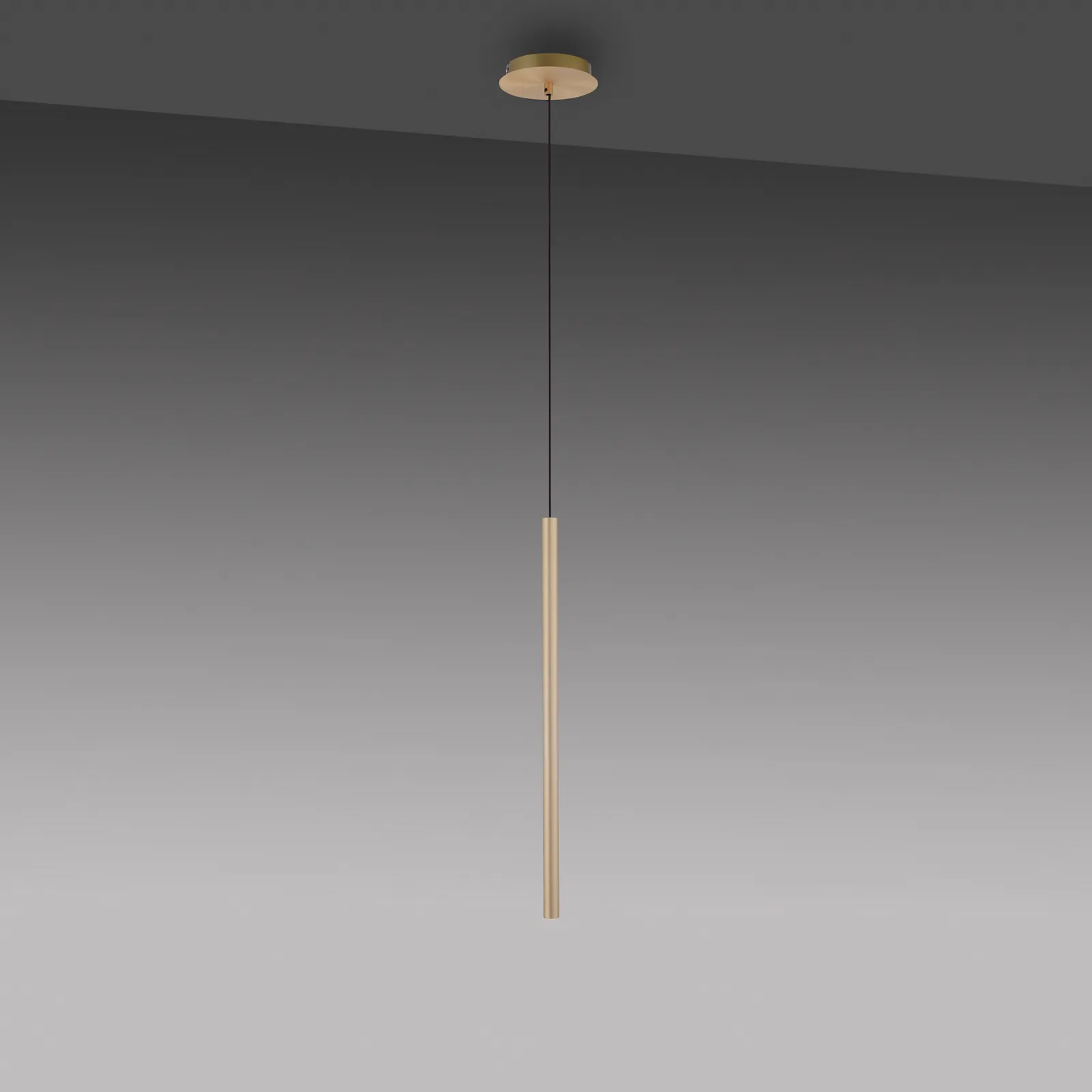 Paul Neuhaus Flute Lampada a sospensione a 1 luce in ottone