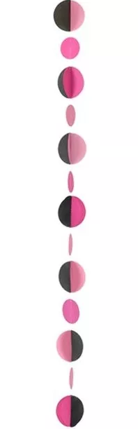 Pendente a palloncino rosa-nero 1,2m