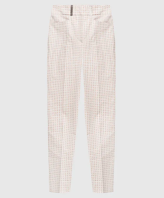 Peserico Pantaloni fantasia beige chiaro P0492108134