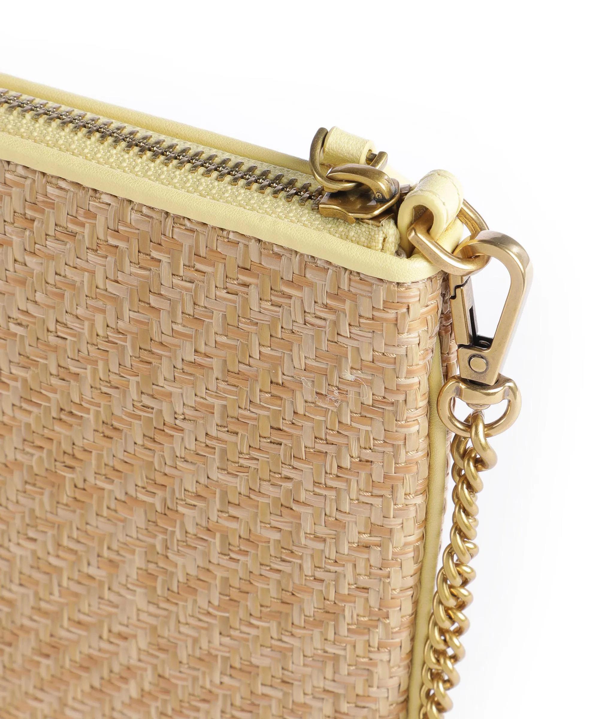  Pinko Classic Classic Borsa a tracolla pelle a grana fine, tissu natura  