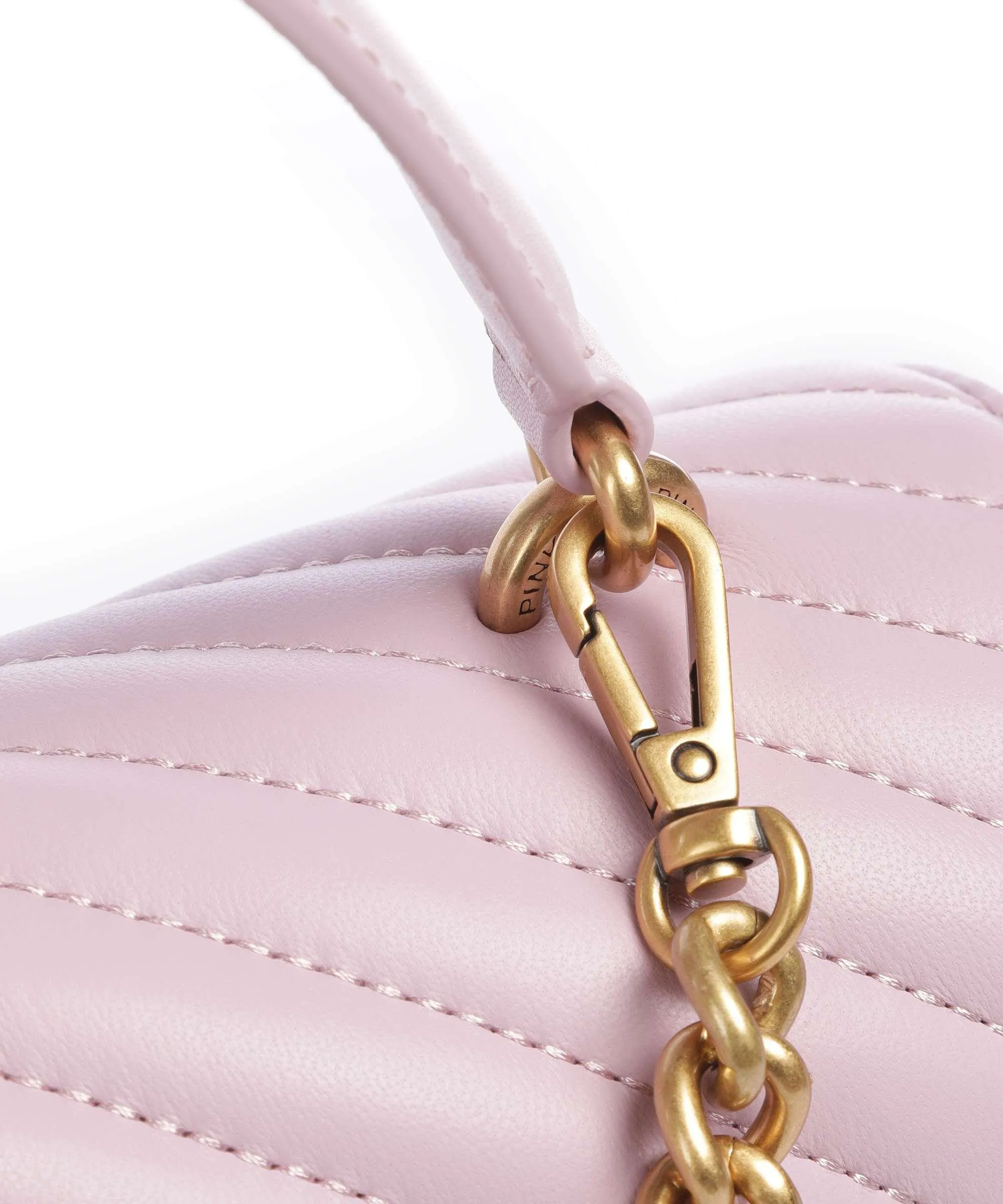  Pinko Love Lady Puff Classic Borsa a mano pelle di pecora viola  