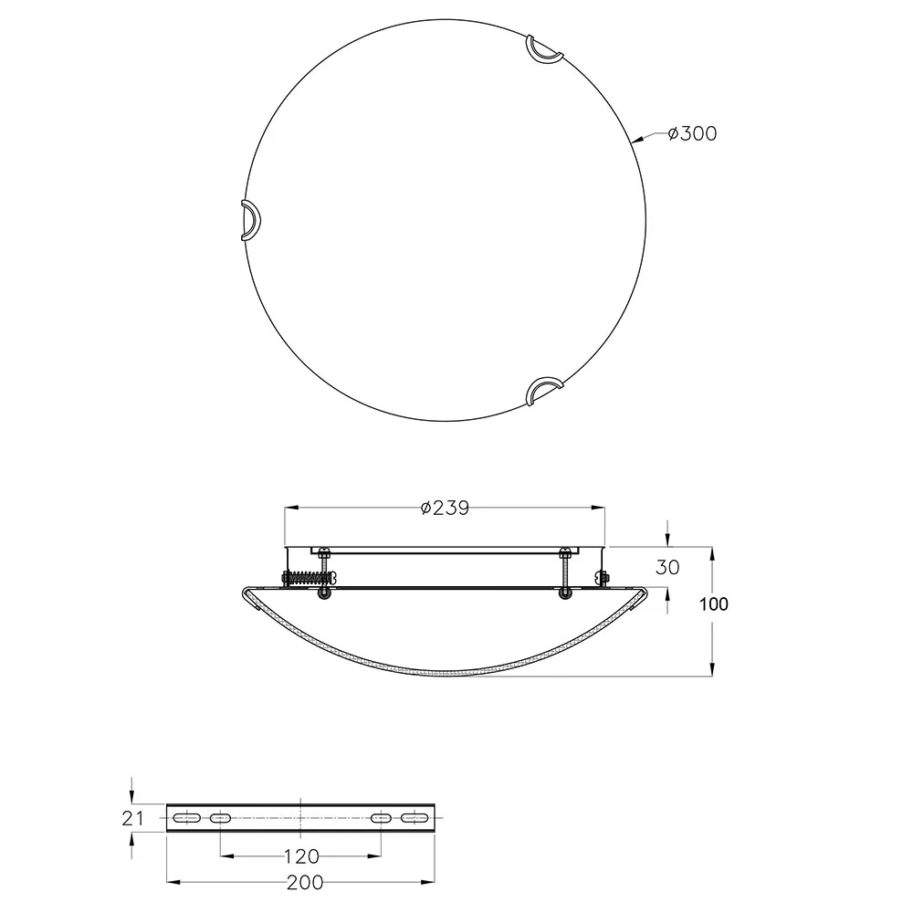 Plafoniera LA MIA LUCE – ASTROS Metallo Vetro LED D. 30