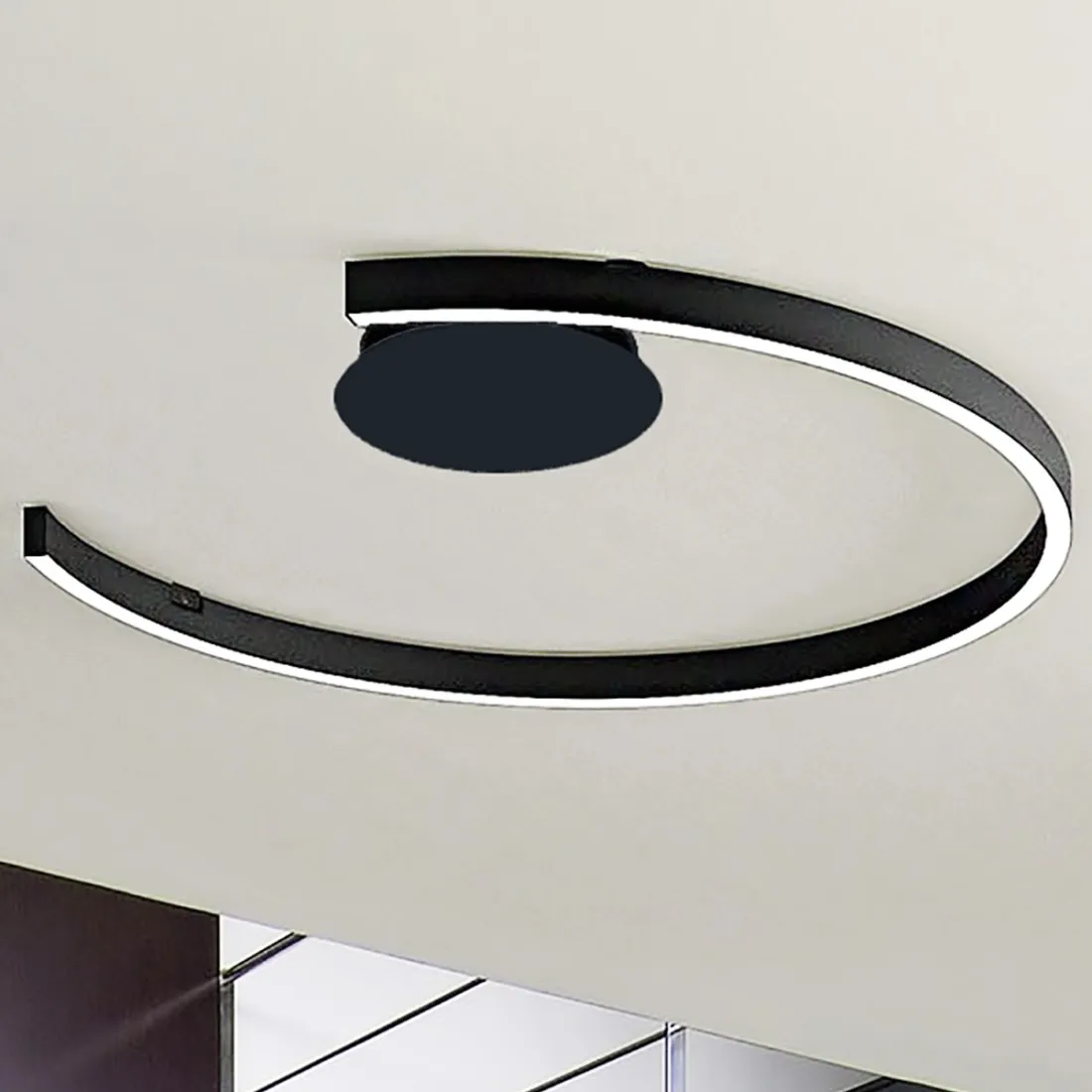 Plafoniera led moderna Fratelli Braga HUG 2159 TR90 2850LM lampada soffitto